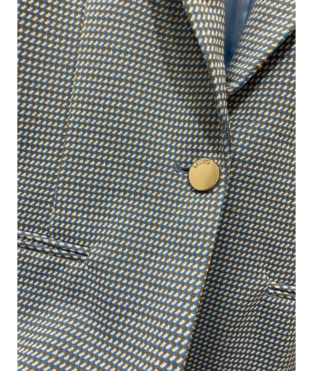 LIU JO Голубой хлопковый жакет/пиджак, фото 4