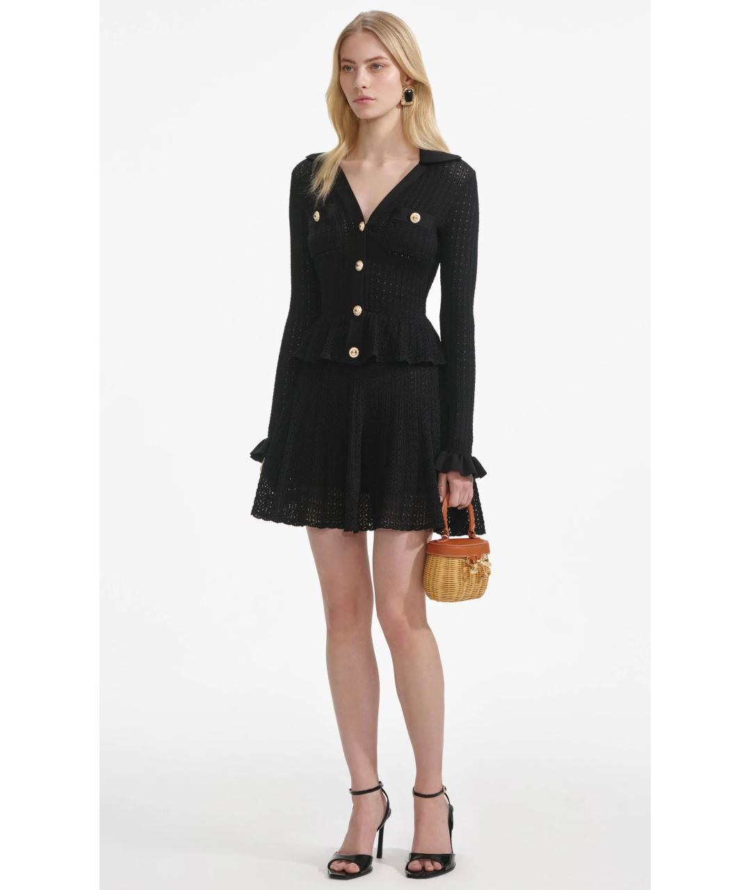 SELF-PORTRAIT Черное коктейльное платье, фото 3