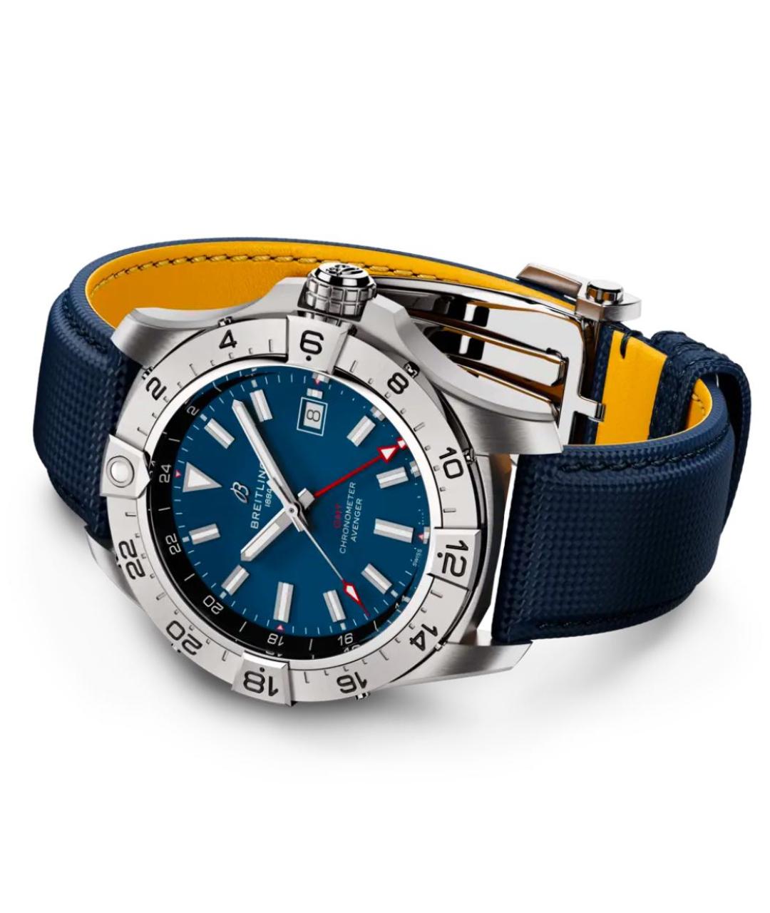 BREITLING Синие металлические часы, фото 3