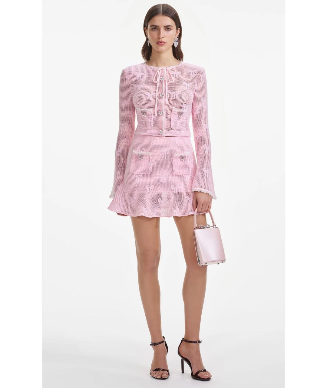 SELF-PORTRAIT Розовый кардиган, фото 2