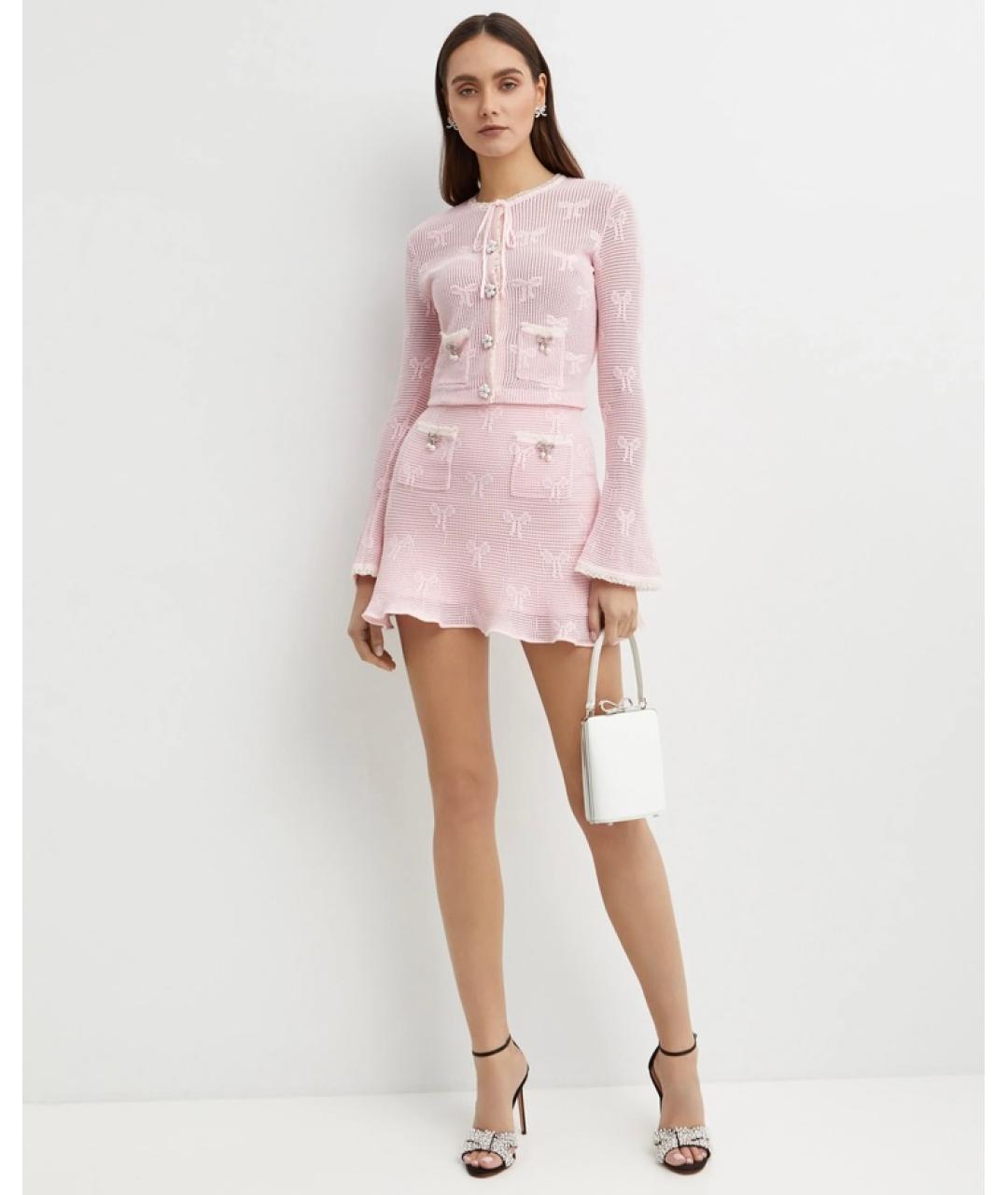 SELF-PORTRAIT Розовый кардиган, фото 6