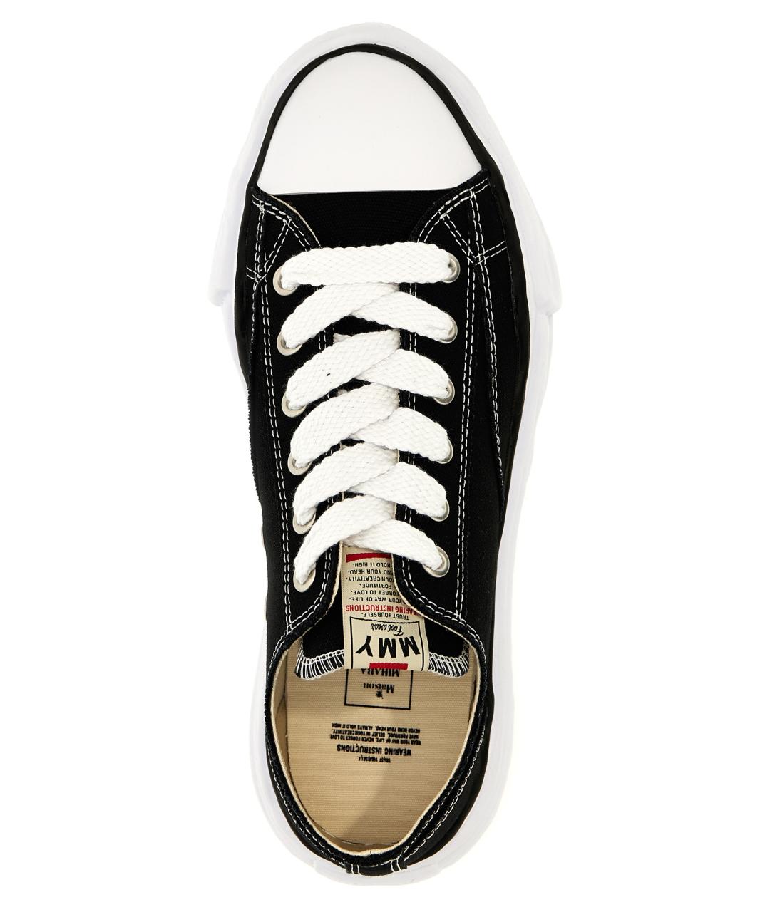 MAISON MIHARA YASUHIRO Черные текстильные кеды, фото 3