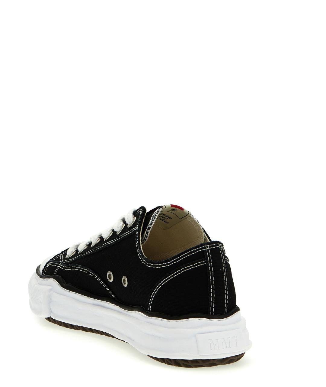 MAISON MIHARA YASUHIRO Черные текстильные кеды, фото 2