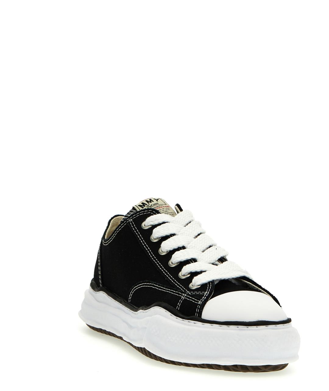 MAISON MIHARA YASUHIRO Черные текстильные кеды, фото 4