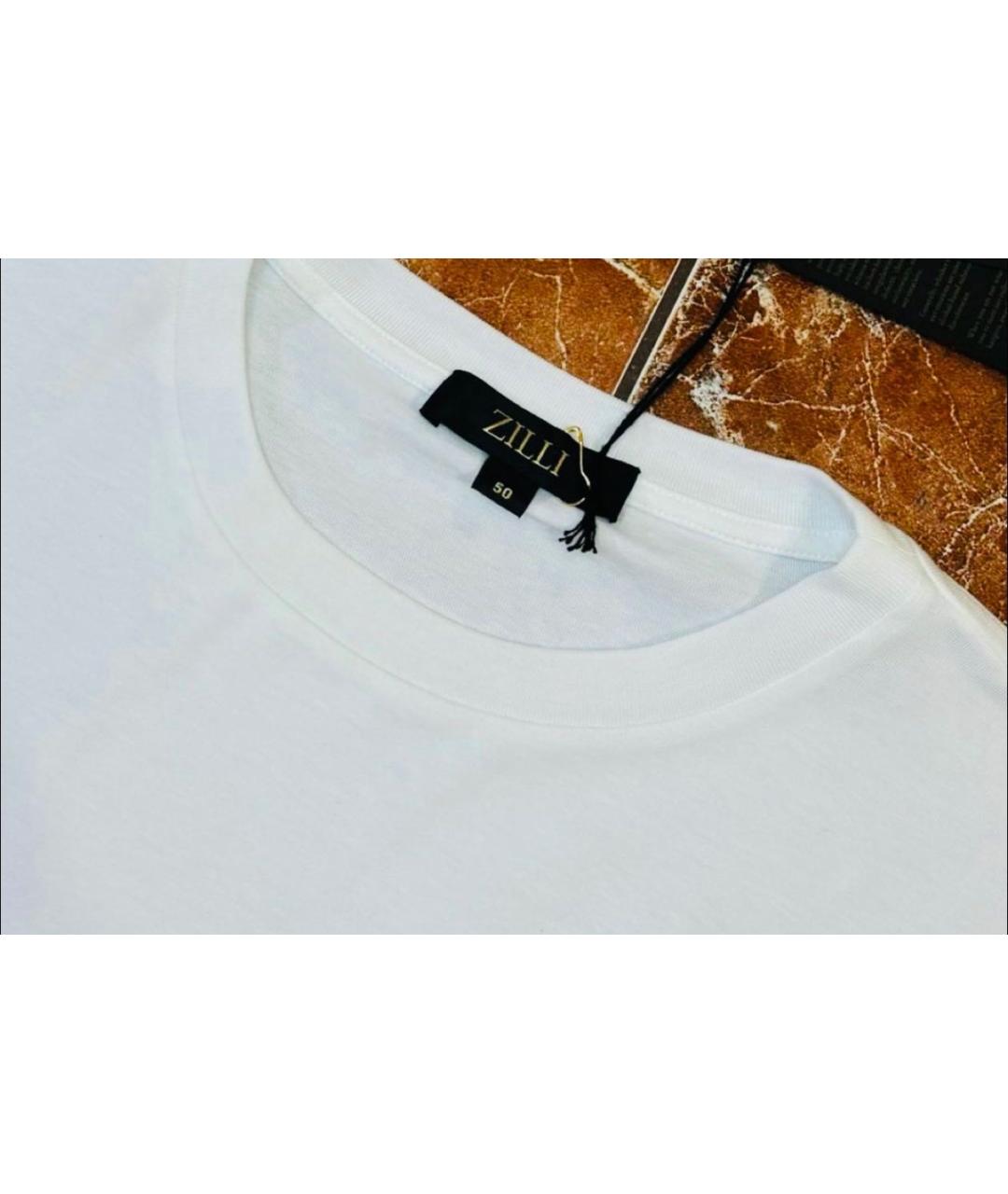 ZILLI Белая хлопковая футболка, фото 8