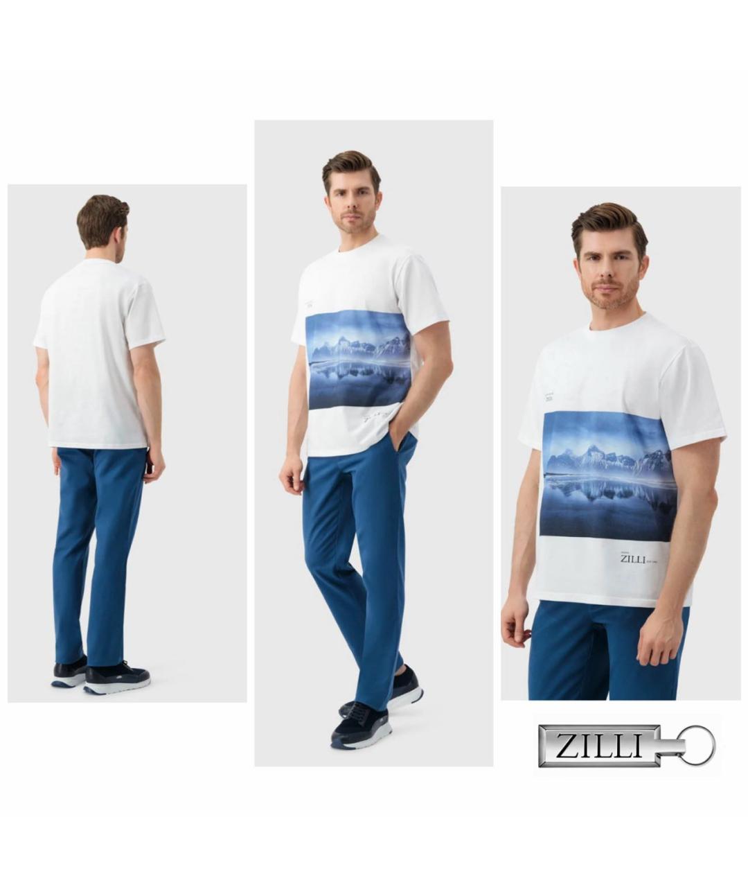 ZILLI Белая хлопковая футболка, фото 2