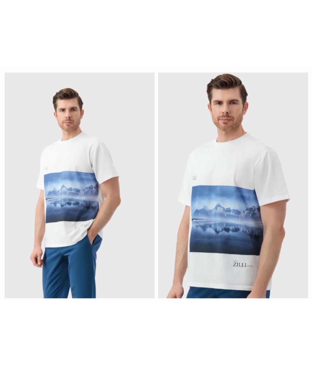 ZILLI Белая хлопковая футболка, фото 3