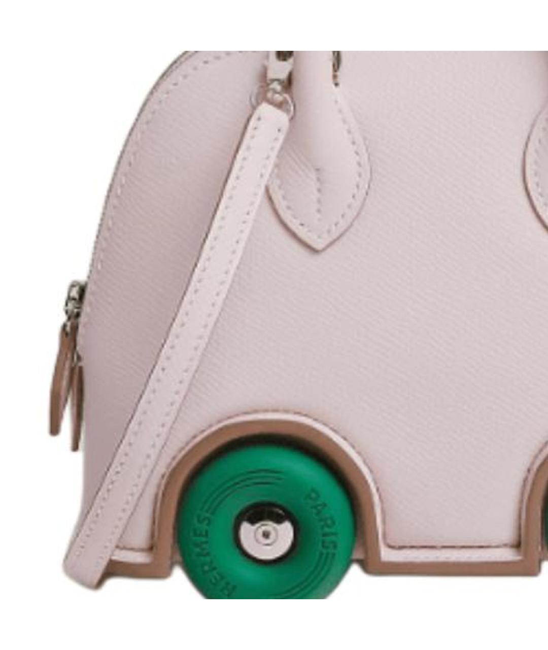 HERMES Розовая кожаная сумка через плечо, фото 2