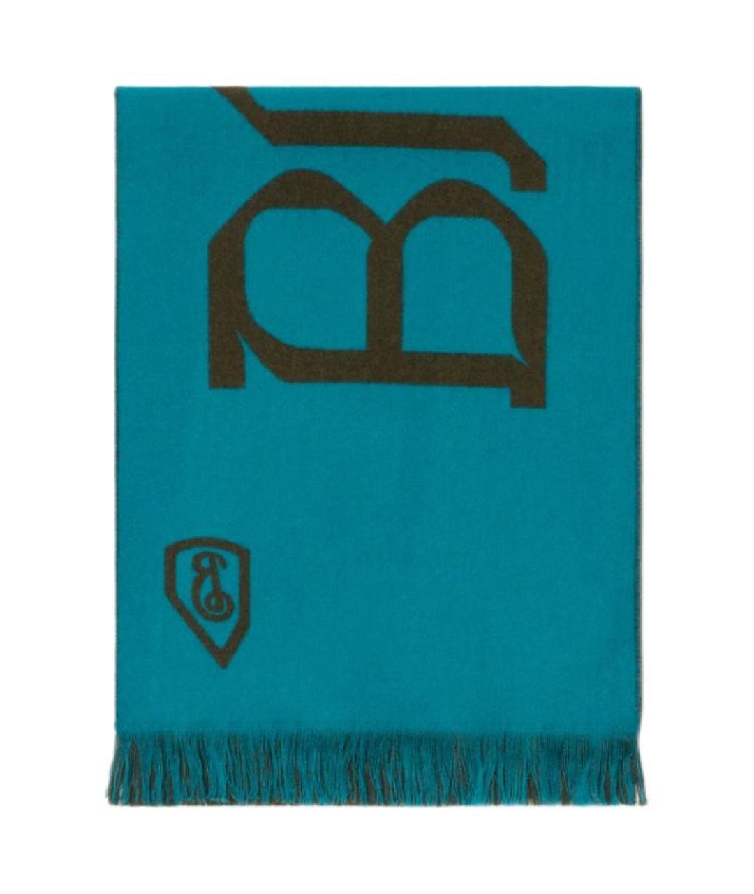 BURBERRY Коричневый шерстяной шарф, фото 2