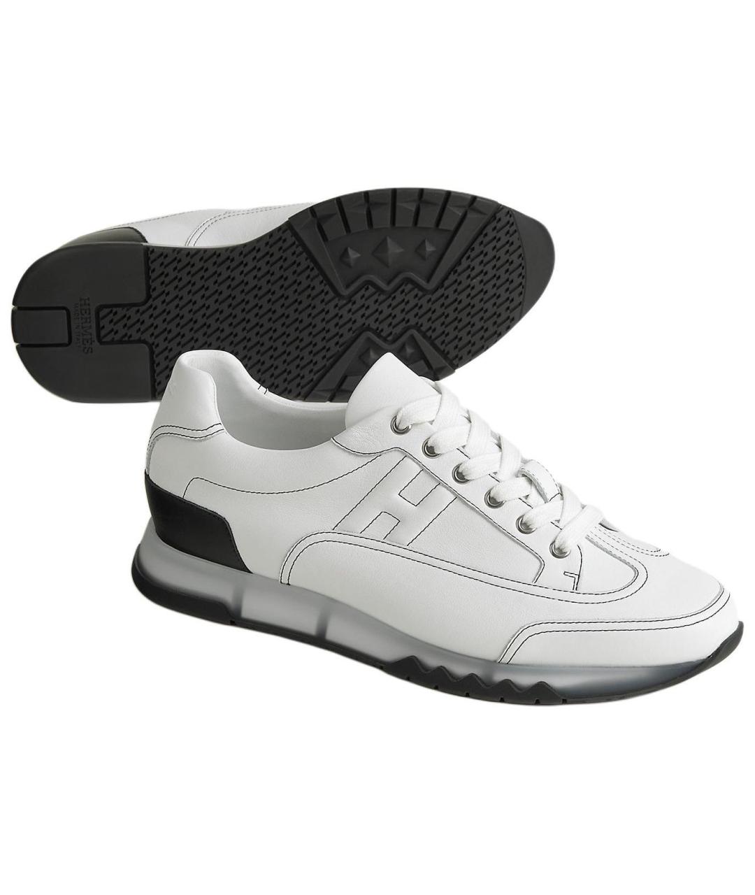 HERMES Белые низкие кроссовки / кеды, фото 3