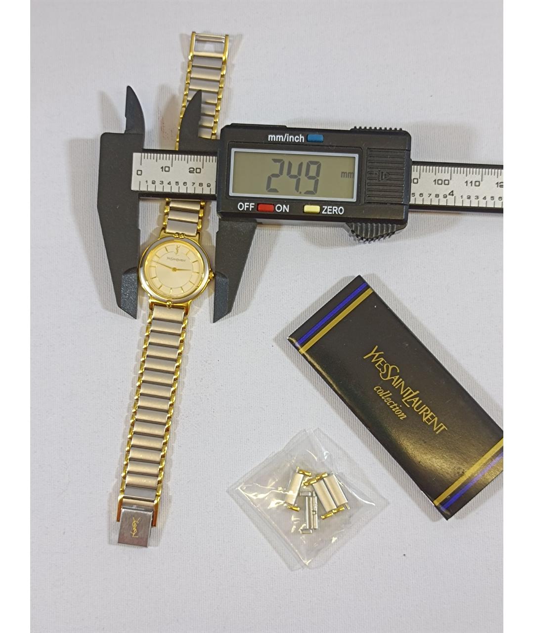 SAINT LAURENT Серебряные металлические часы, фото 7