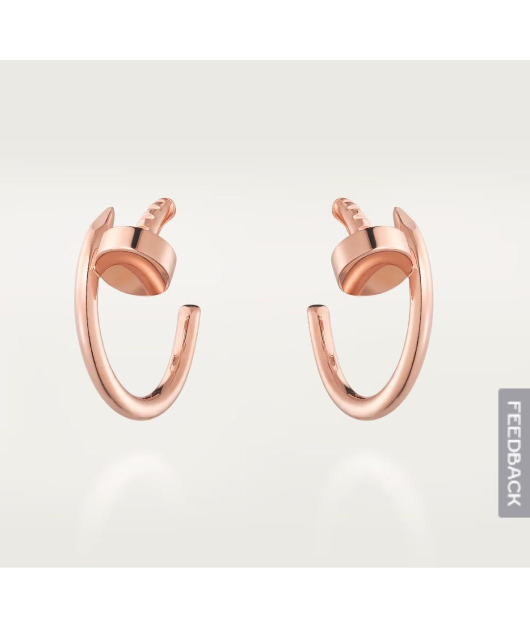 CARTIER Золотые серьги из розового золота, фото 3