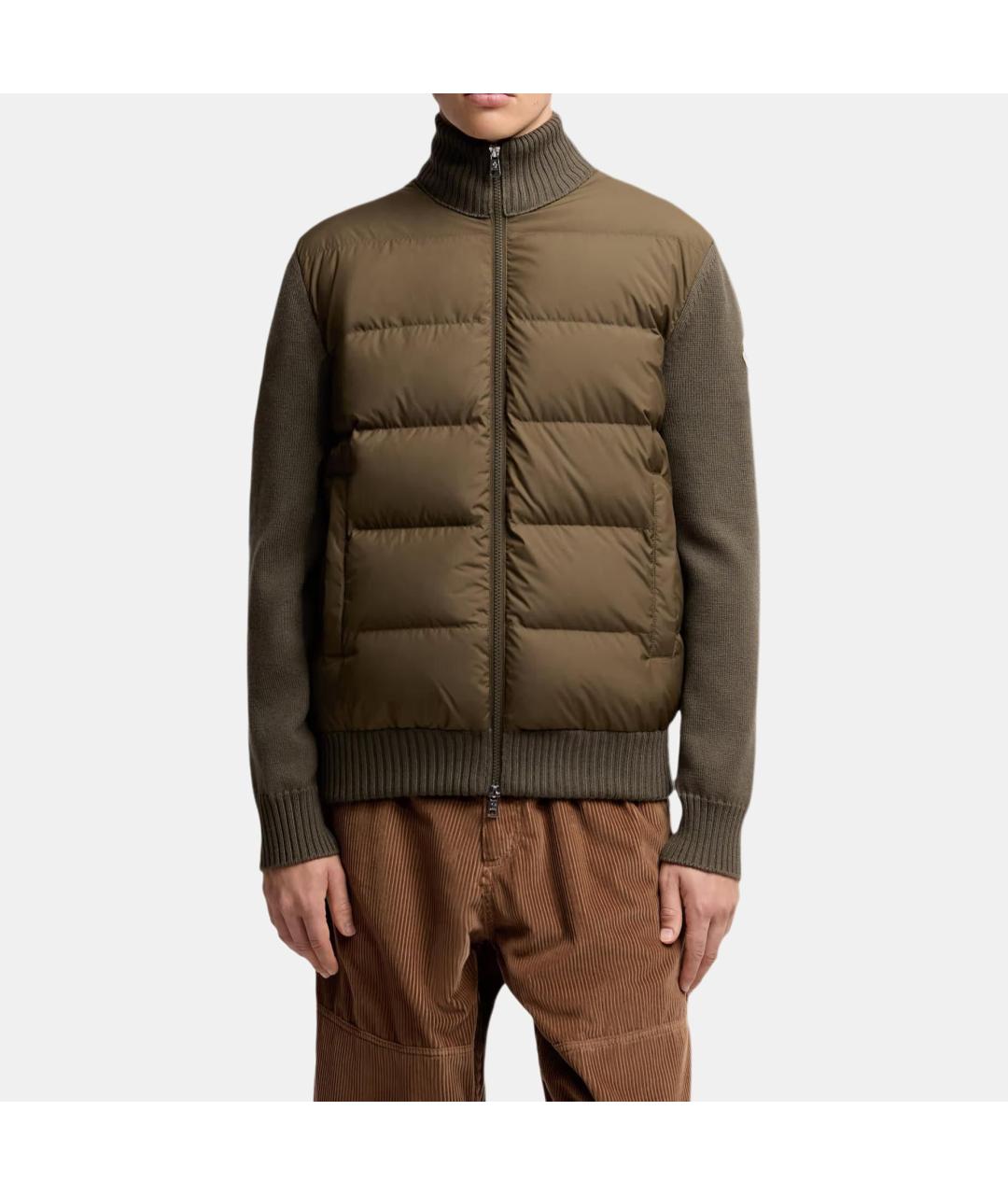 MONCLER Зеленая полиамидовая куртка, фото 4