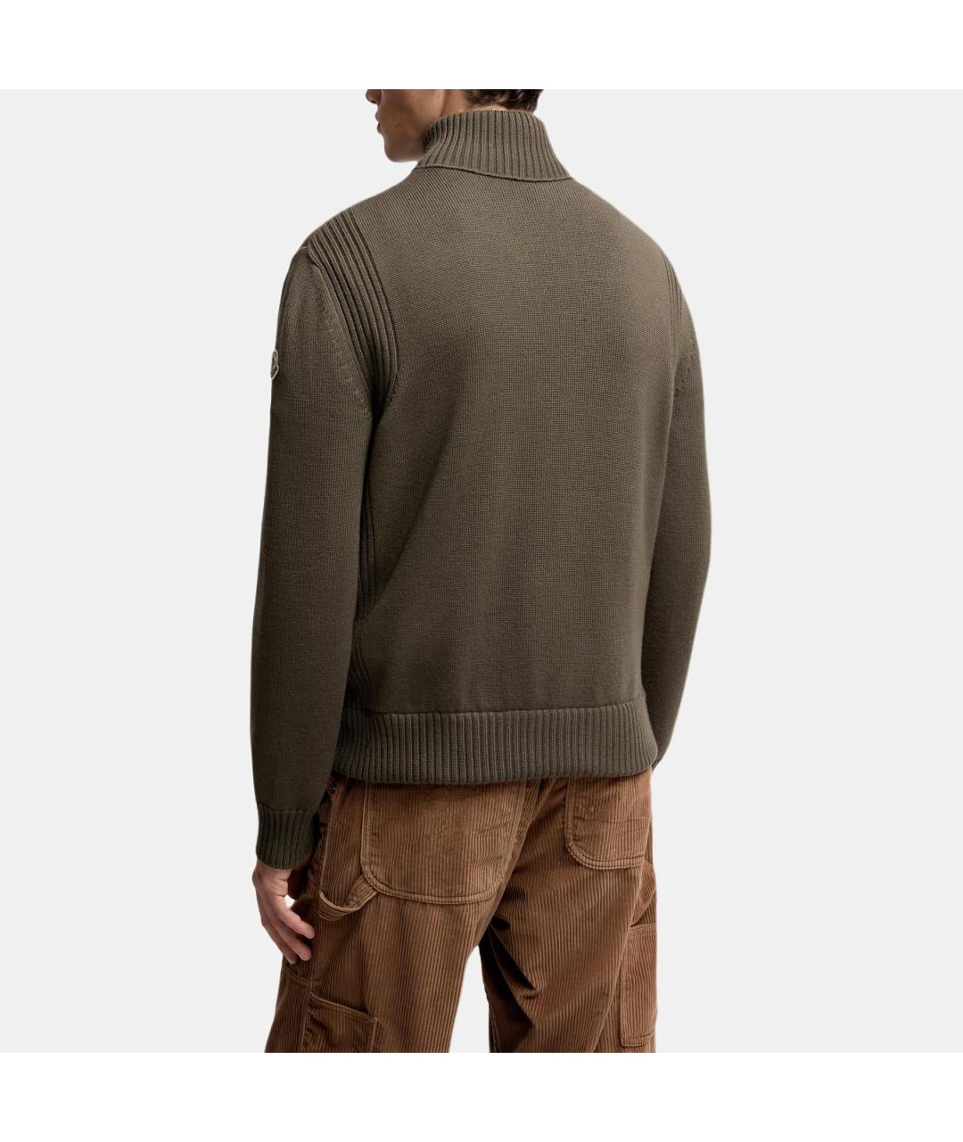 MONCLER Зеленая полиамидовая куртка, фото 3