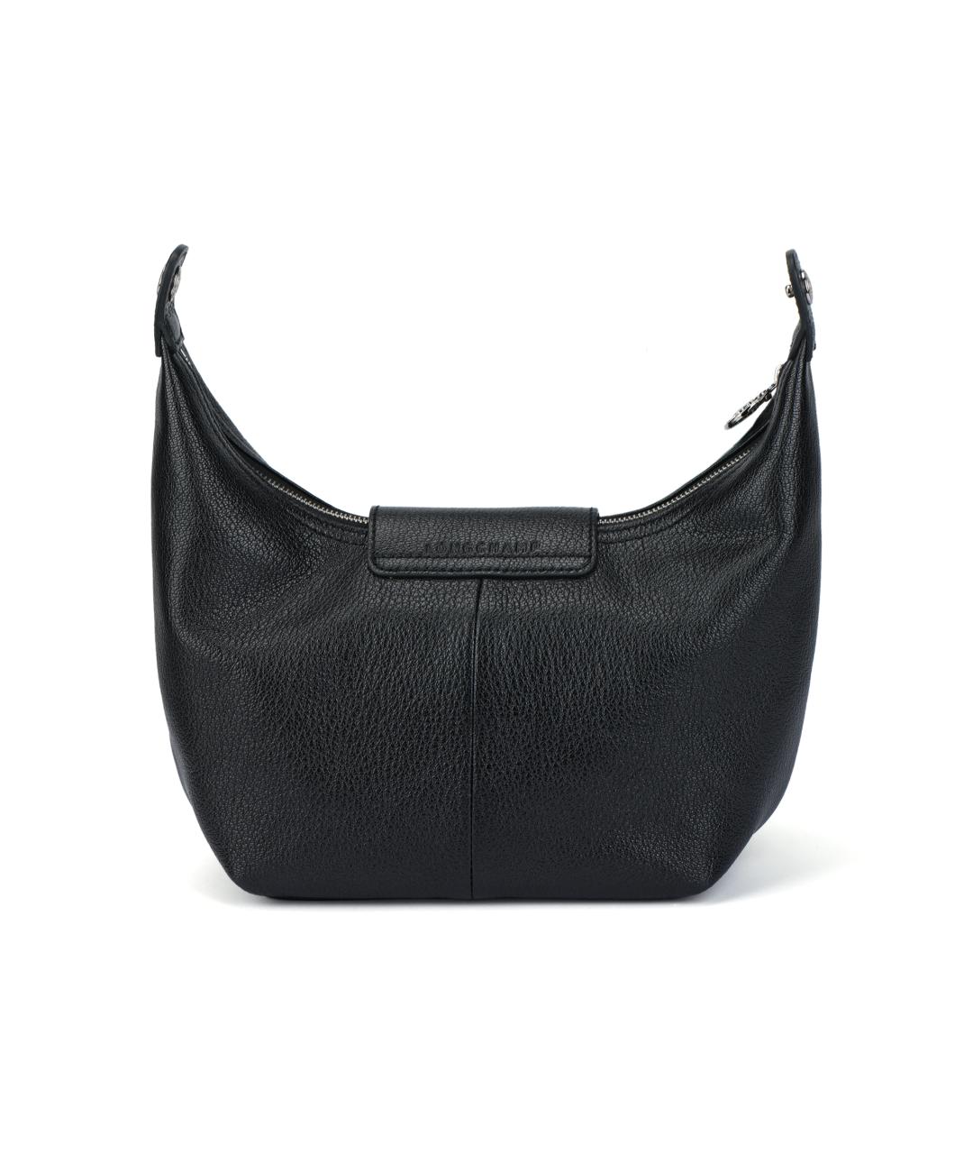 LONGCHAMP Черная кожаная сумка через плечо, фото 3