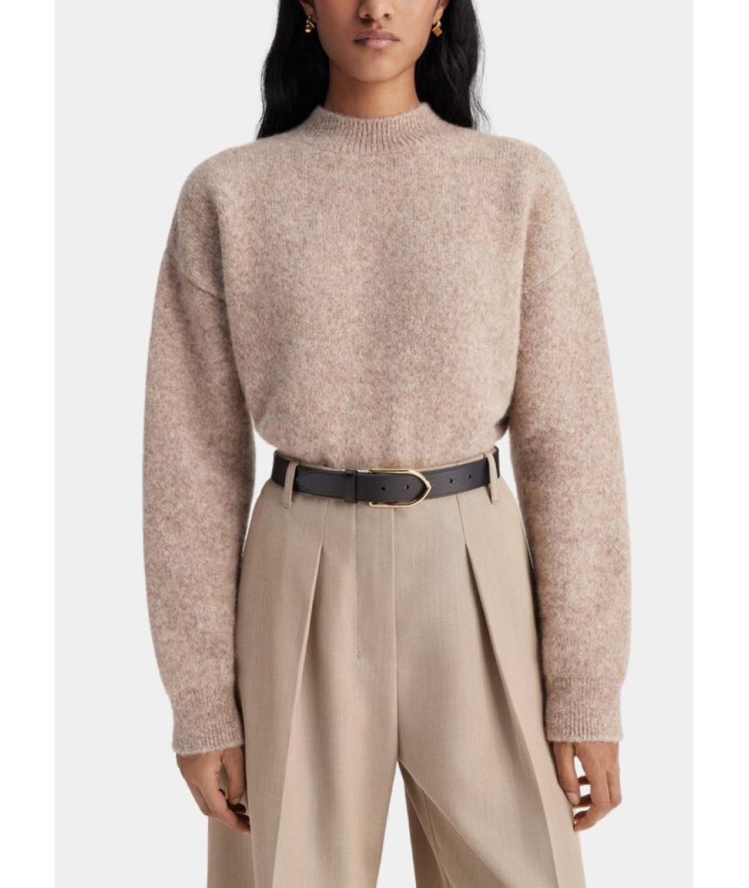 JACQUEMUS Бежевый шерстяной джемпер / свитер, фото 5