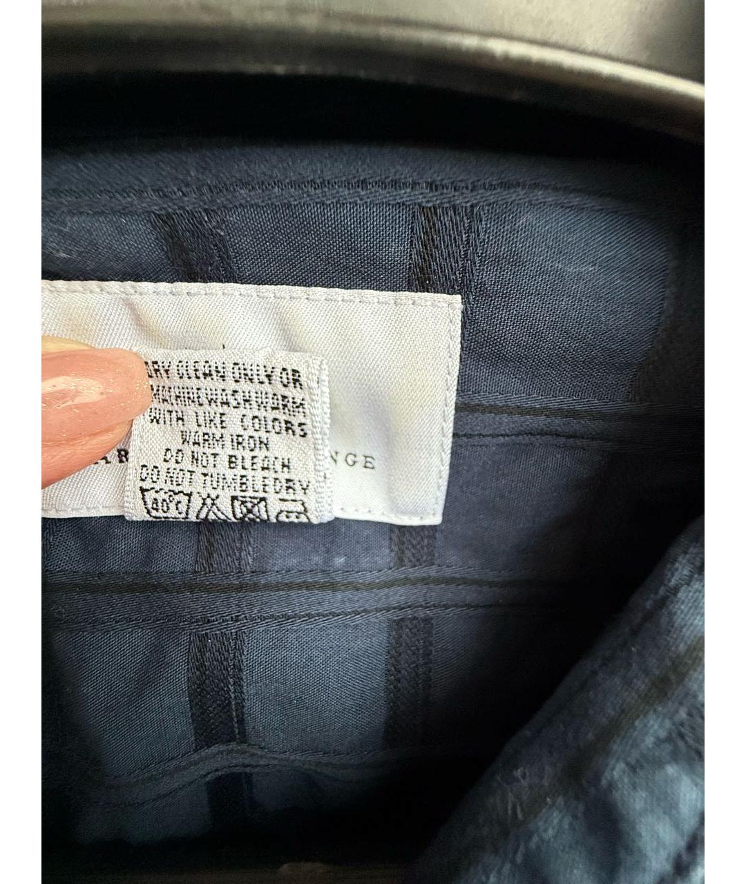 ARMANI EXCHANGE Темно-синяя хлопковая кэжуал рубашка, фото 6