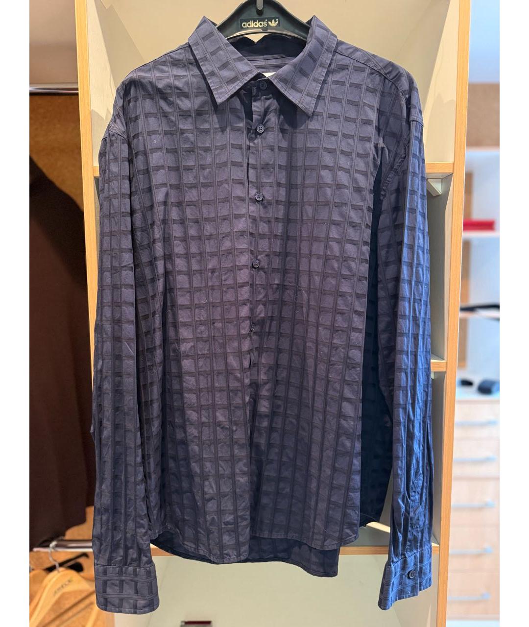 ARMANI EXCHANGE Темно-синяя хлопковая кэжуал рубашка, фото 7