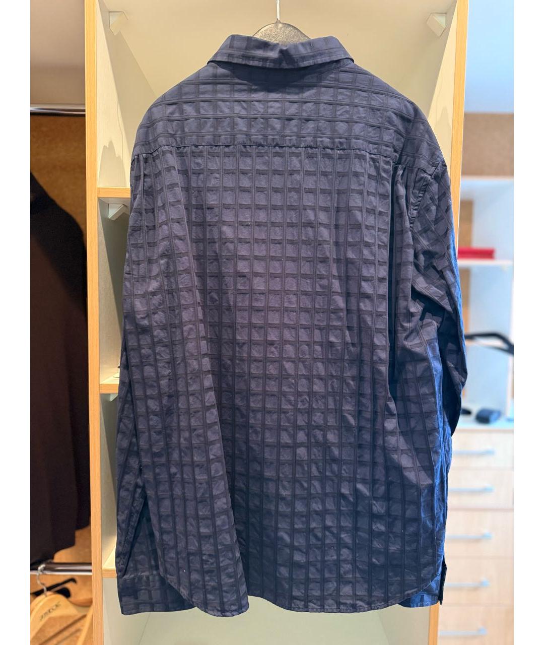 ARMANI EXCHANGE Темно-синяя хлопковая кэжуал рубашка, фото 2