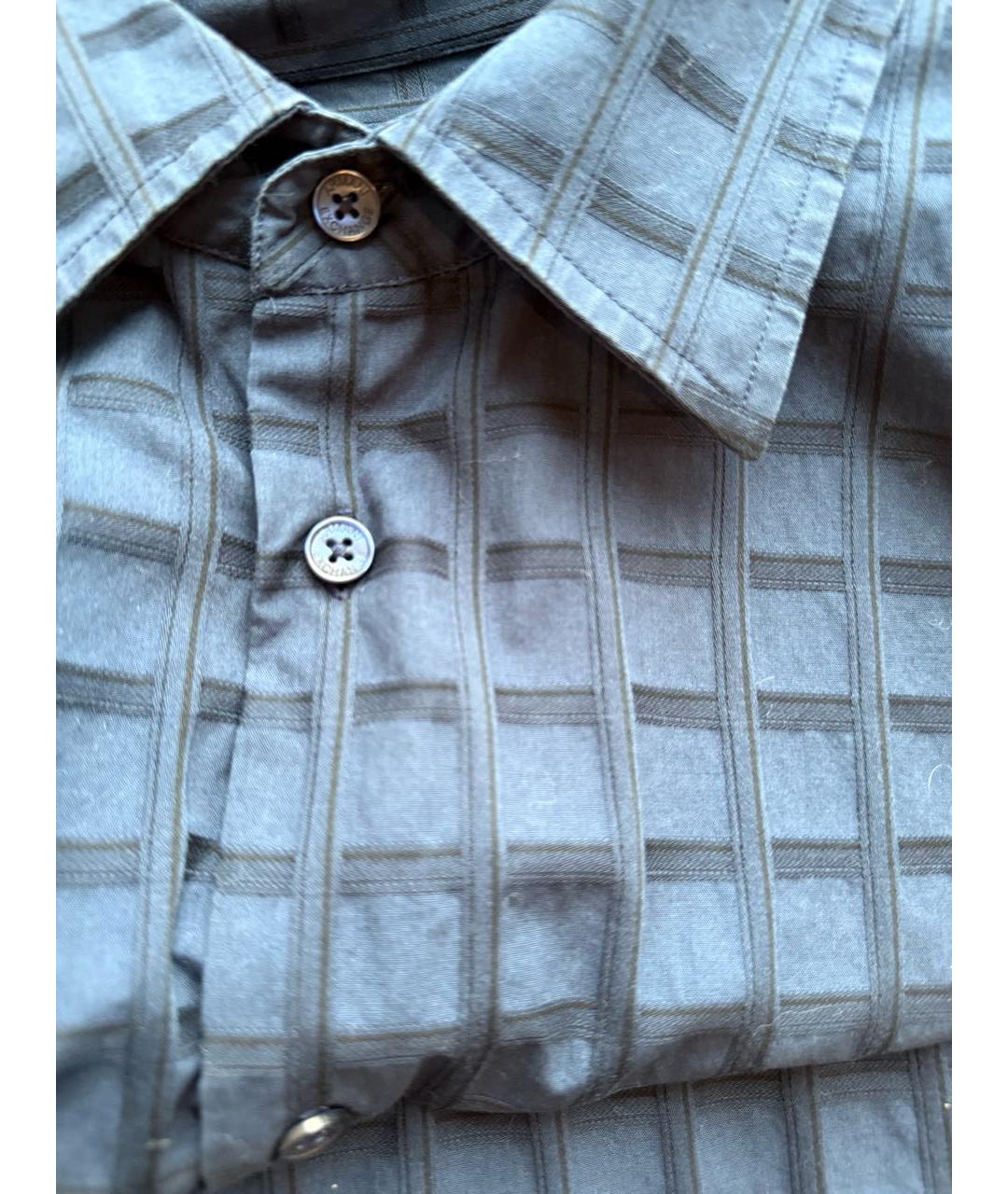 ARMANI EXCHANGE Темно-синяя хлопковая кэжуал рубашка, фото 4