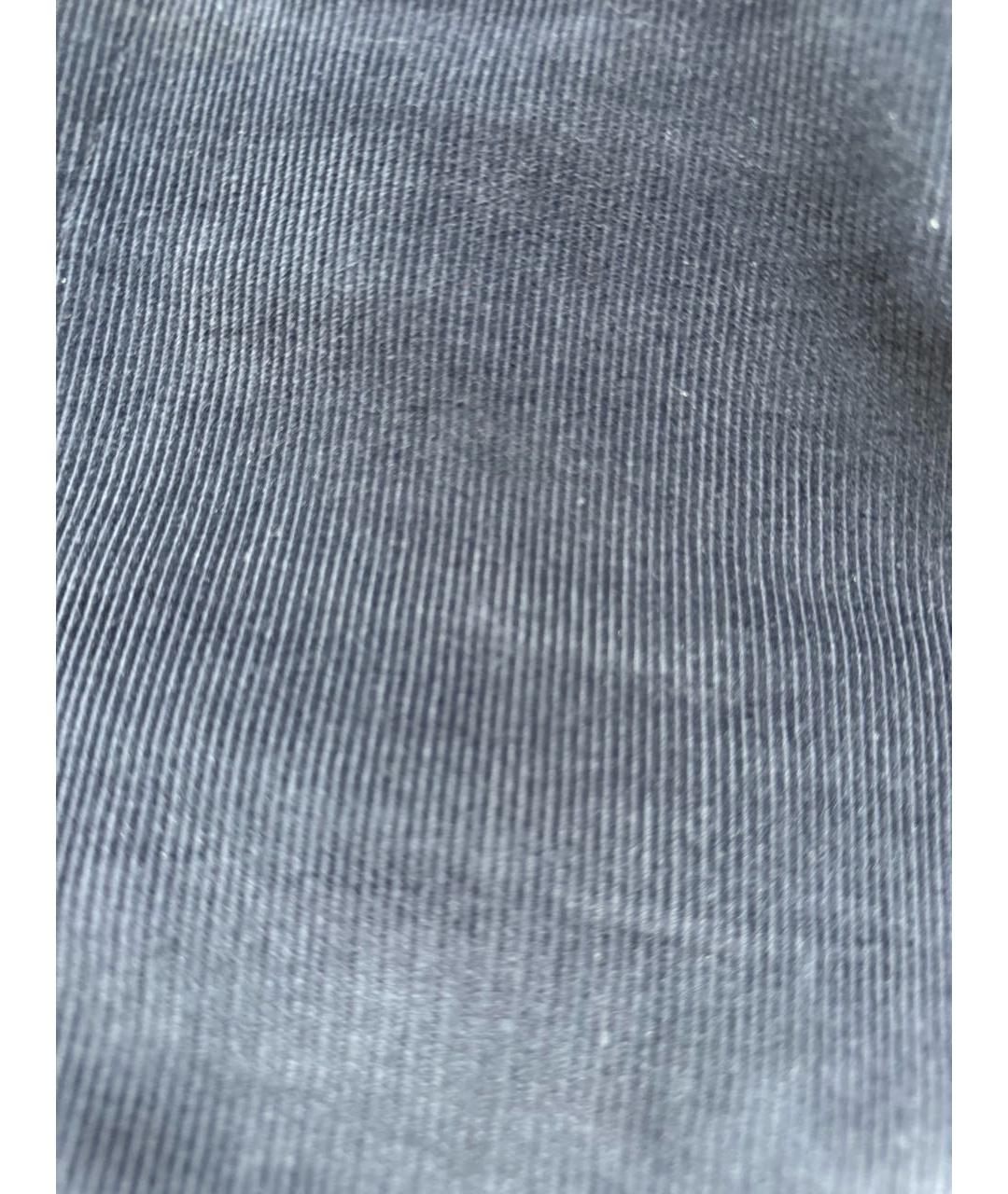 ETRO Темно-синие хлопко-эластановые повседневные брюки, фото 3