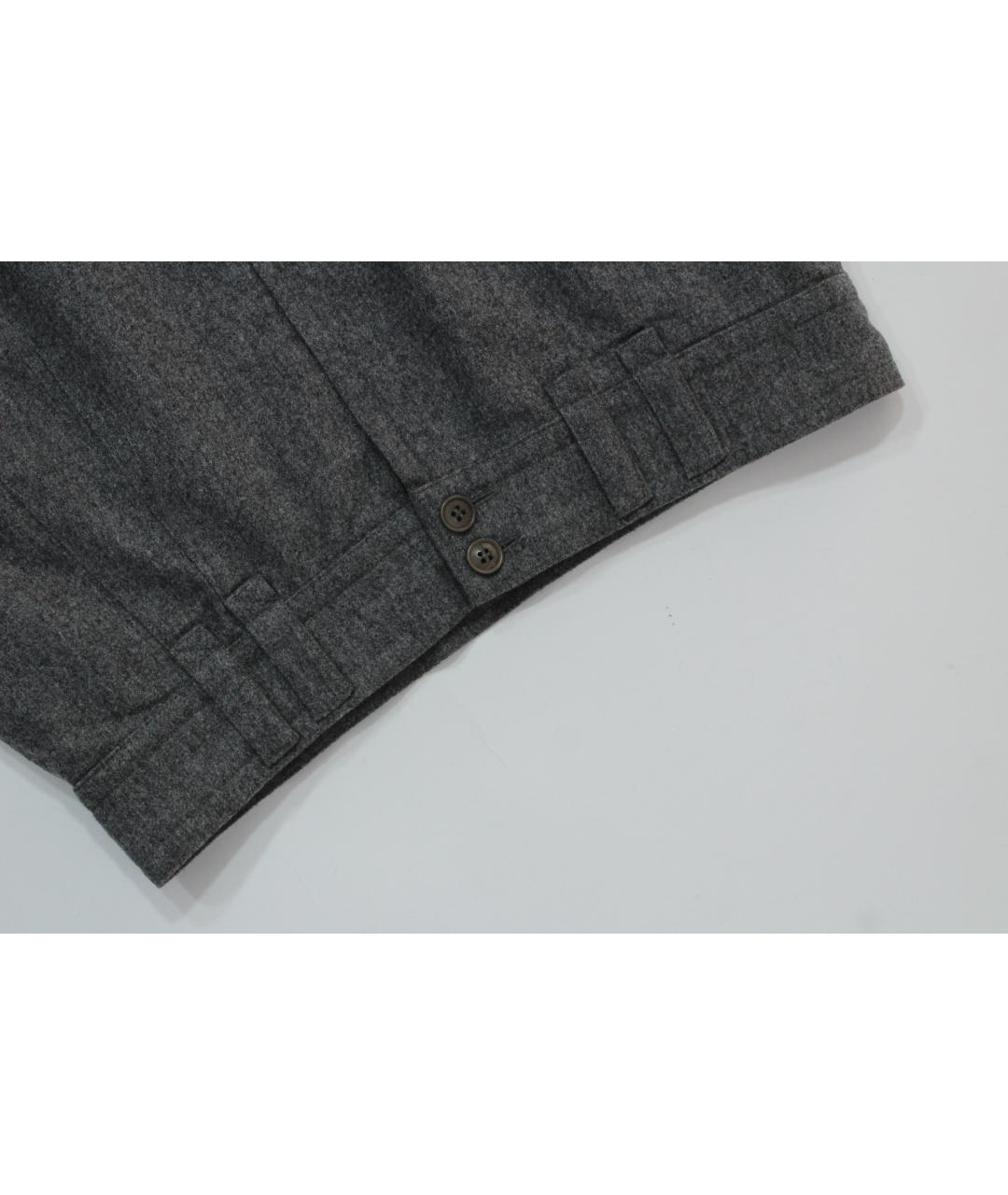 JIL SANDER Серая шерстяная юбка макси, фото 7