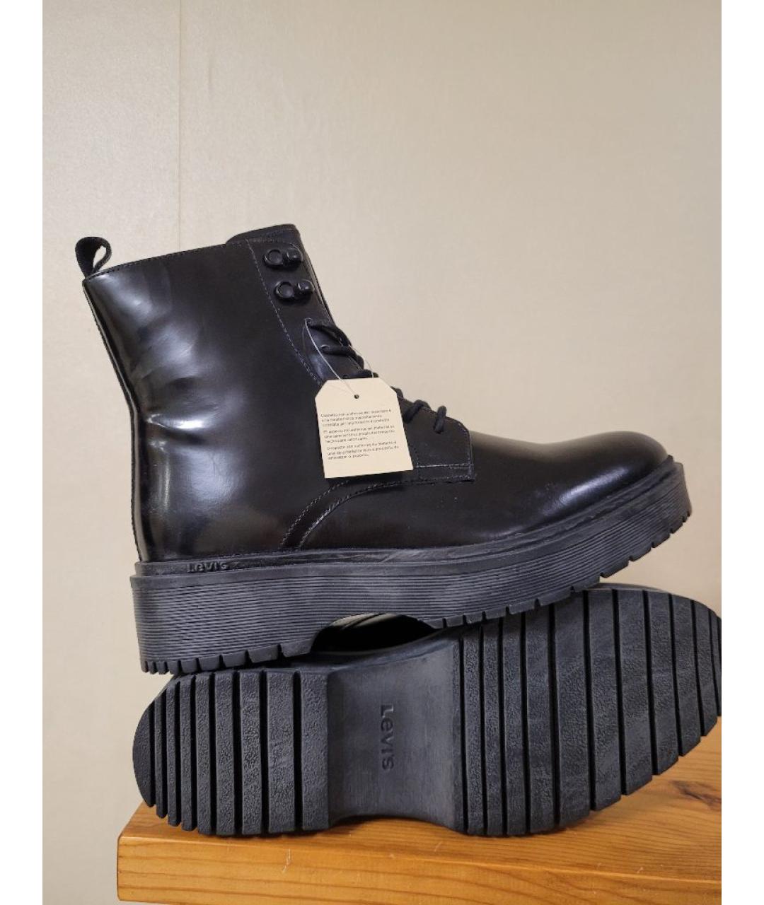 LEVI'S Черные кожаные ботинки, фото 5