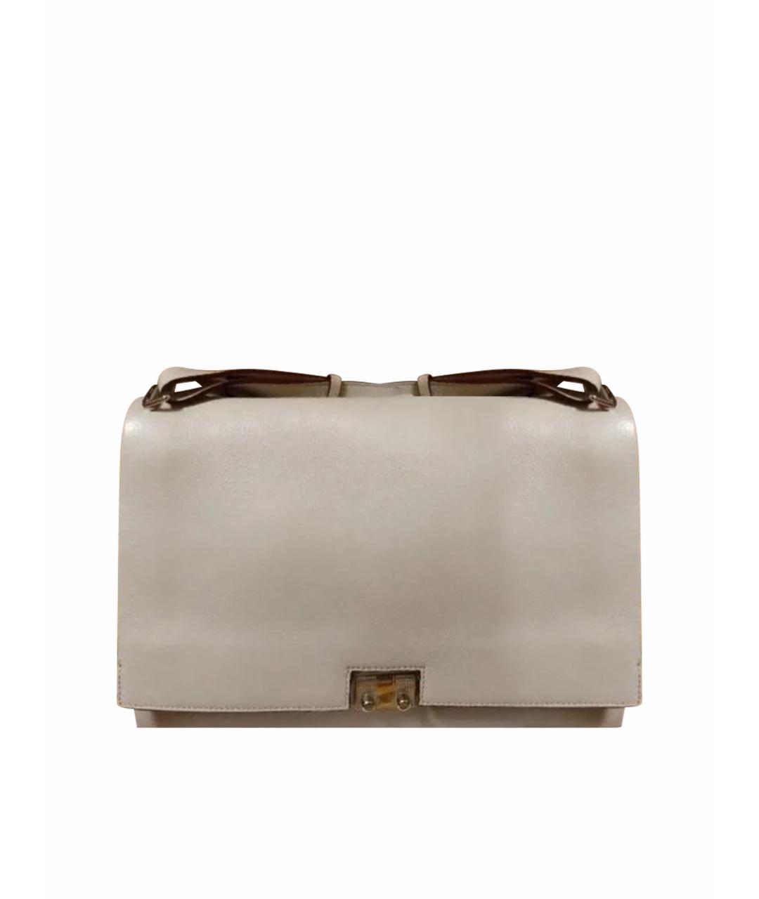 BALLY Бежевая кожаная сумка через плечо, фото 1