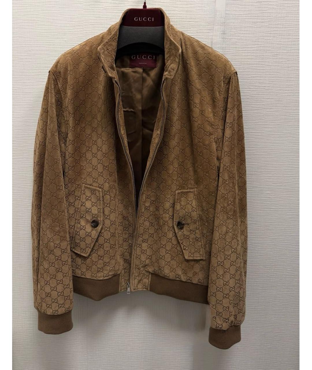 GUCCI Коричневая замшевая куртка, фото 7