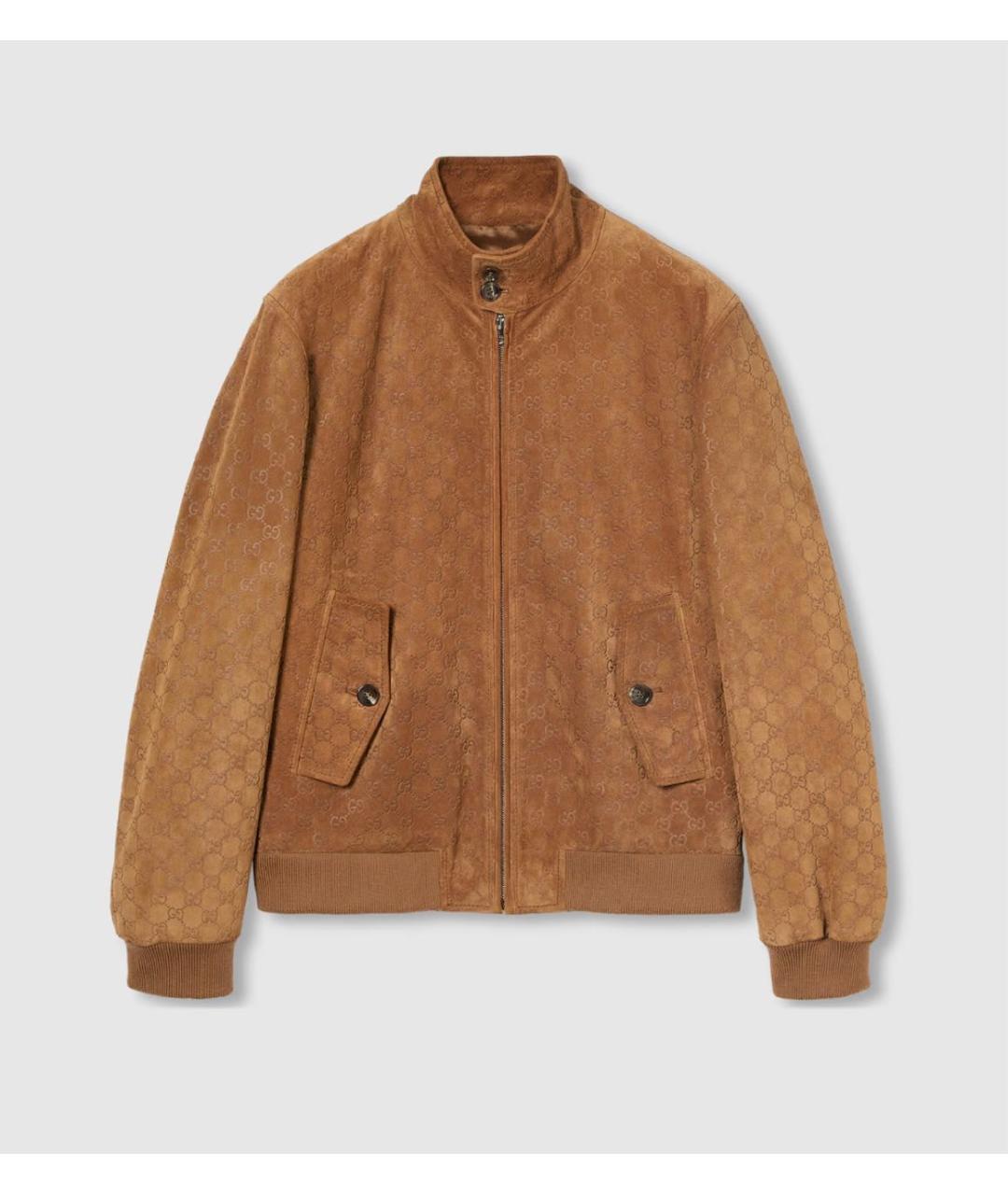 GUCCI Коричневая замшевая куртка, фото 9