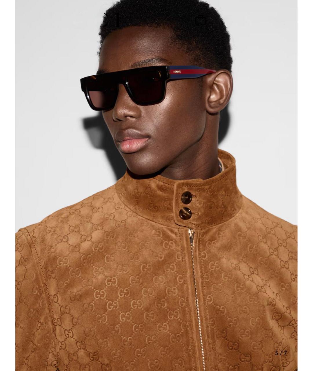 GUCCI Коричневая замшевая куртка, фото 5