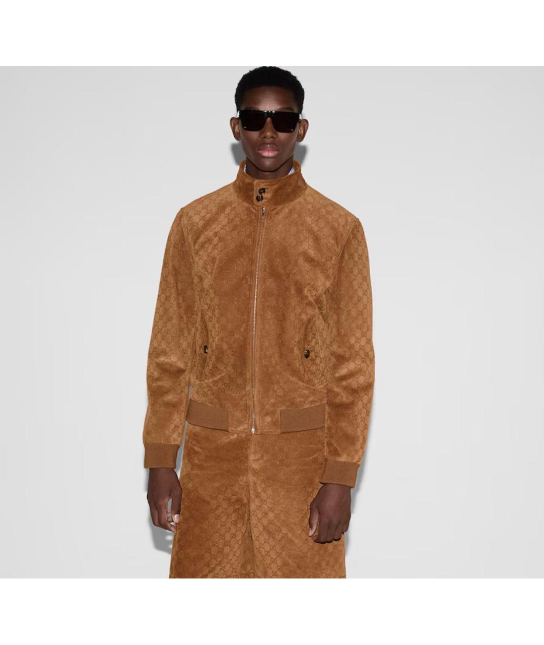 GUCCI Коричневая замшевая куртка, фото 6