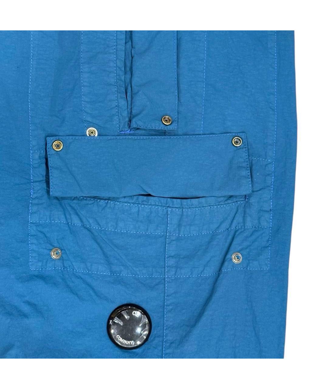 CP COMPANY Синие полиамидовые повседневные брюки, фото 3
