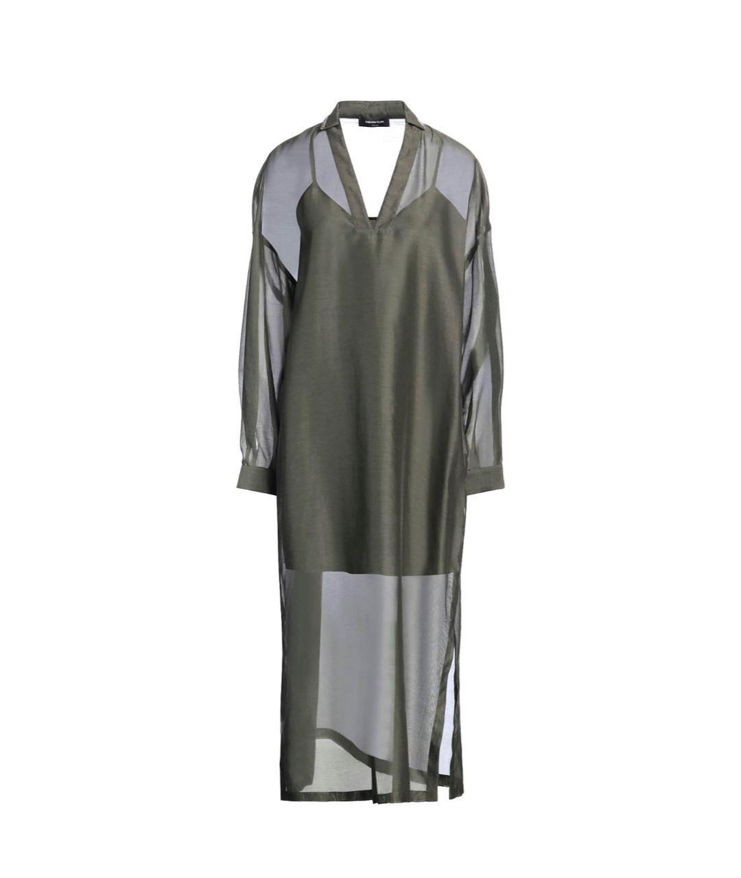 FABIANA FILIPPI Зеленые шелковое платье, фото 1