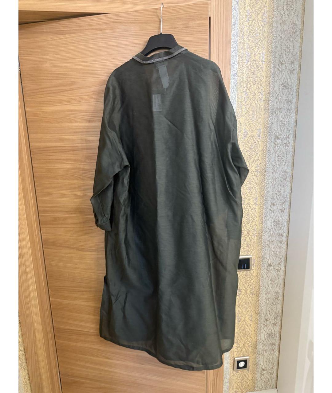 FABIANA FILIPPI Зеленые шелковое платье, фото 3