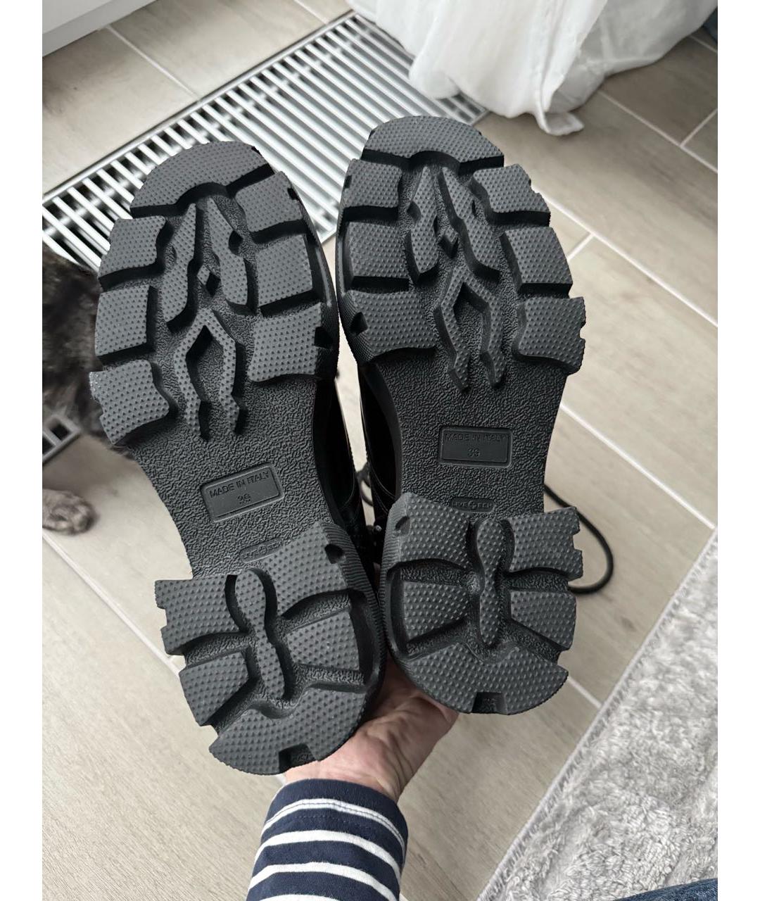 MSGM Черные кожаные ботинки, фото 8