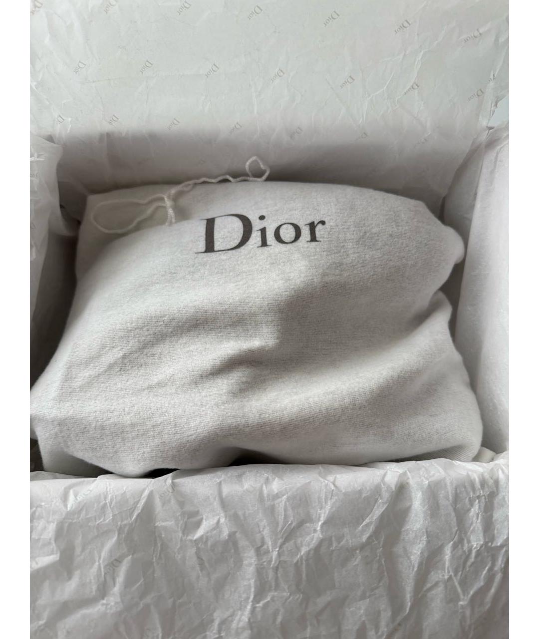 CHRISTIAN DIOR Антрацитовые кожаные полусапоги, фото 7