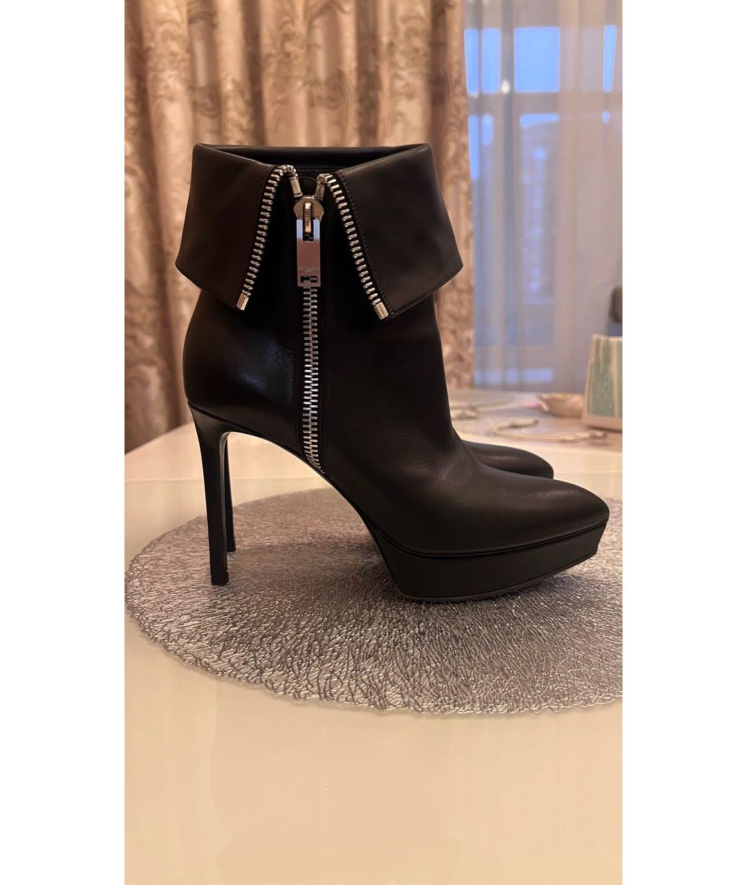 SAINT LAURENT Черные кожаные ботильоны, фото 8