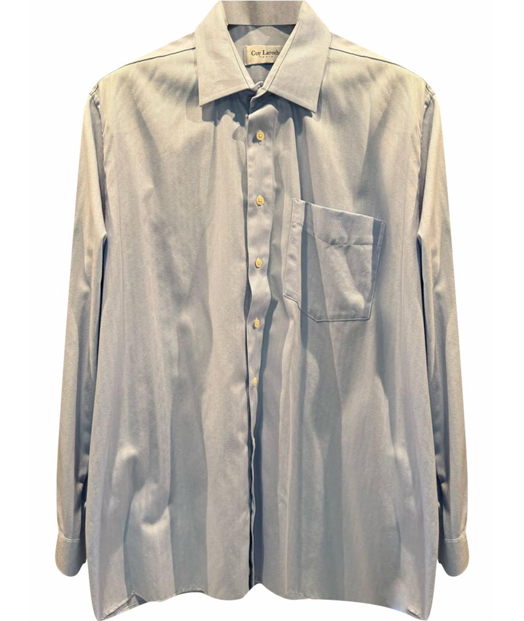 GUY LAROCHE Голубая хлопковая классическая рубашка, фото 1