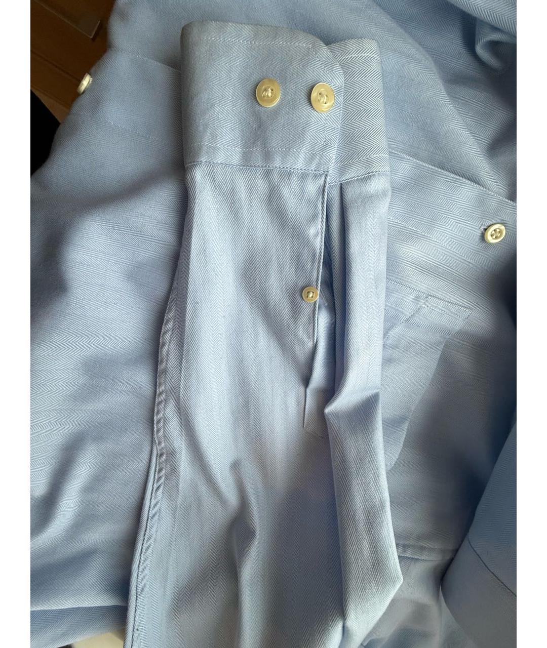 GUY LAROCHE Голубая хлопковая классическая рубашка, фото 4