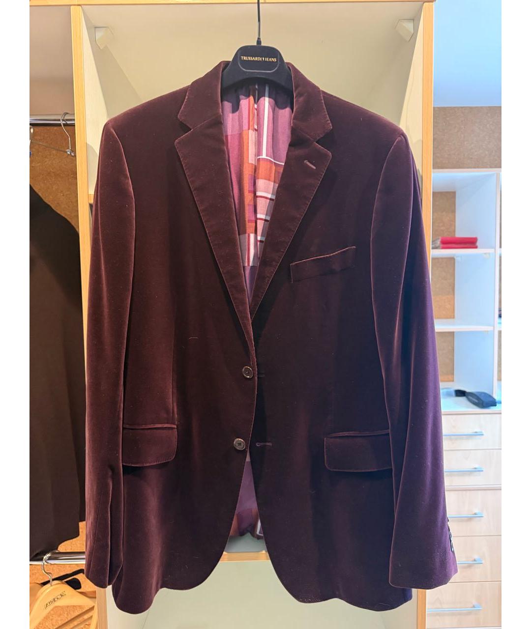 ETRO Бордовый бархатный пиджак, фото 9