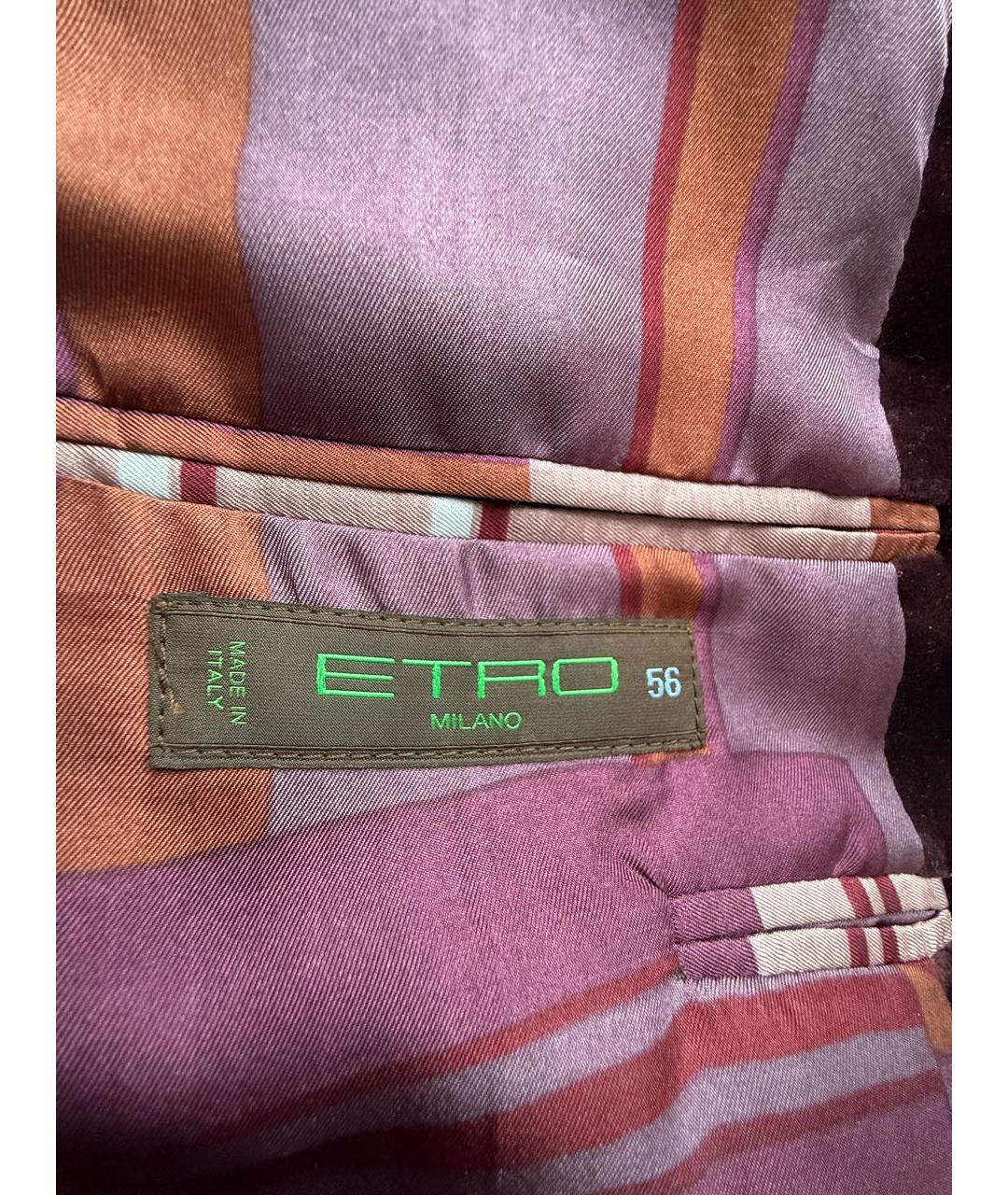 ETRO Бордовый бархатный пиджак, фото 3