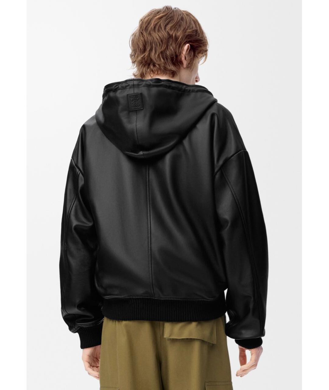 LOEWE Черная кожаная куртка, фото 8