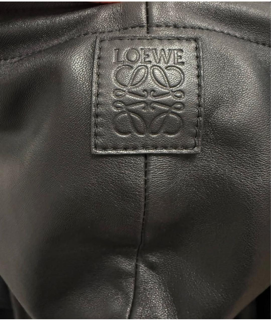 LOEWE Черная кожаная куртка, фото 4