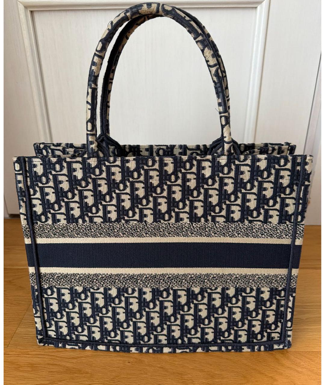 CHRISTIAN DIOR Синяя тканевая пляжная сумка, фото 3