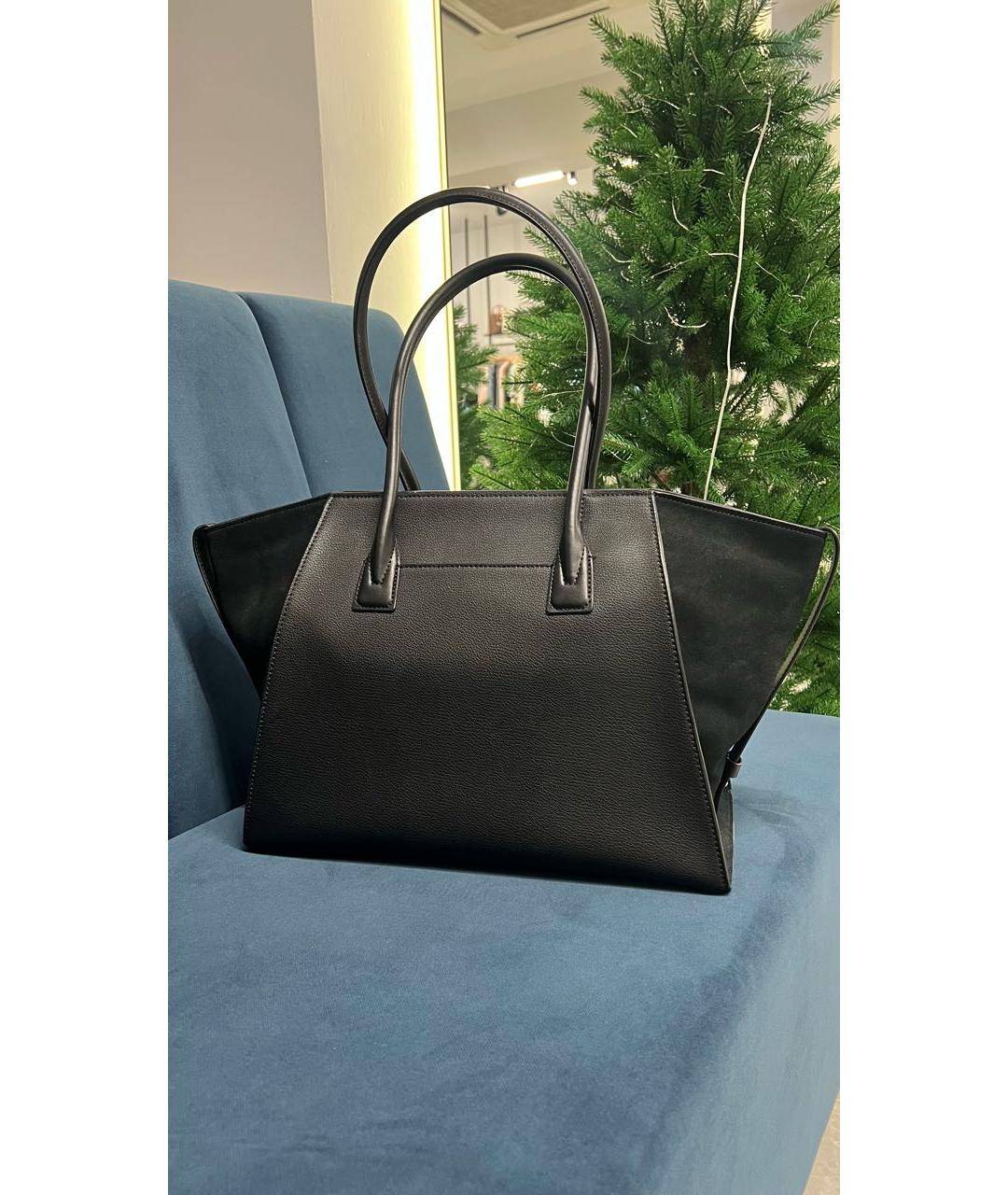 MICHAEL KORS Черная кожаная сумка с короткими ручками, фото 3