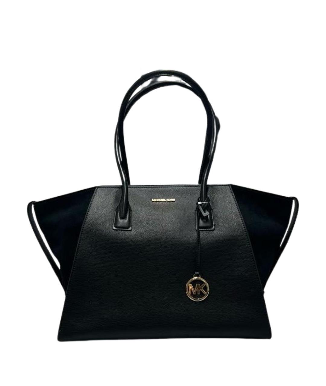 MICHAEL KORS Черная кожаная сумка с короткими ручками, фото 1