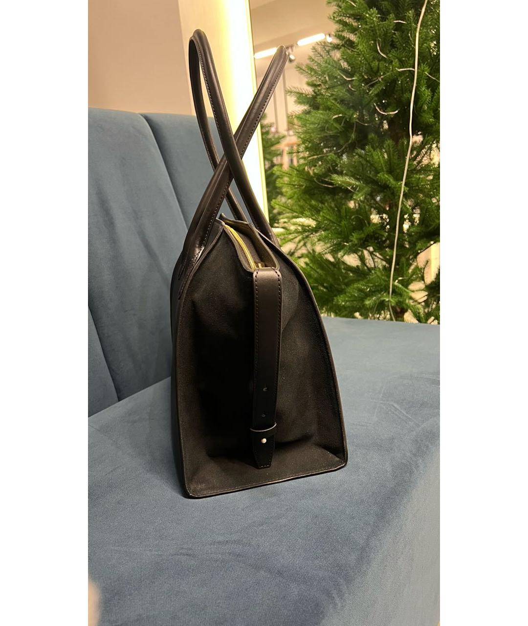 MICHAEL KORS Черная кожаная сумка с короткими ручками, фото 2