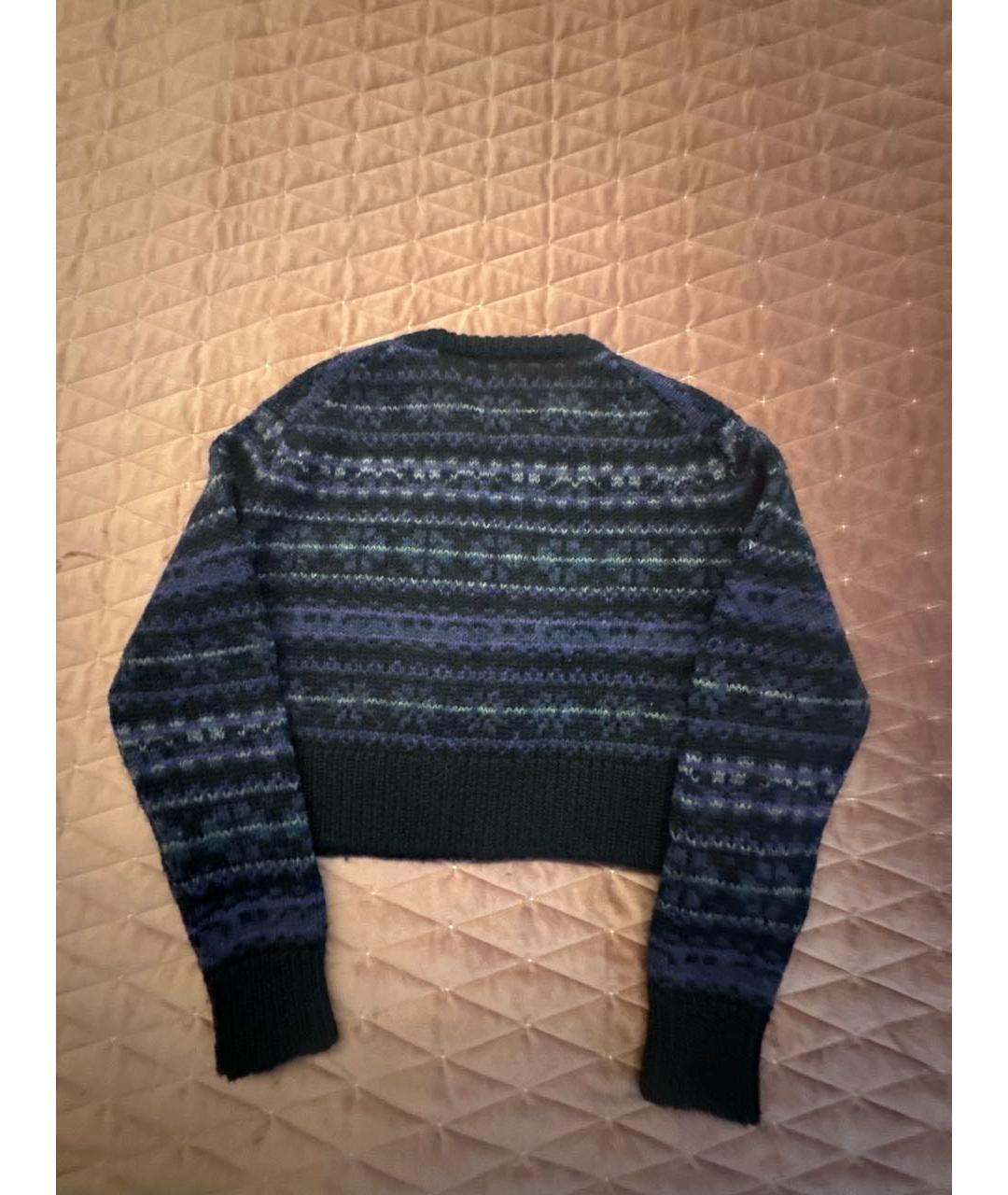 CHRISTIAN DIOR Темно-синий шерстяной джемпер / свитер, фото 4