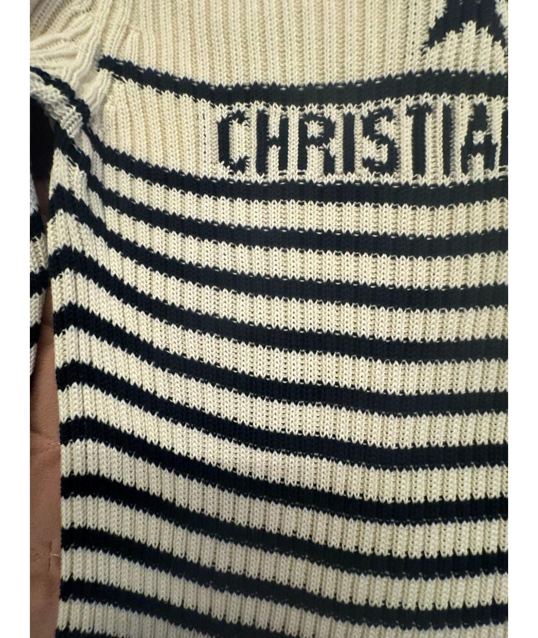 CHRISTIAN DIOR Бежевый хлопковый джемпер / свитер, фото 3